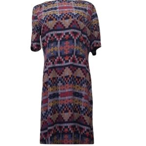 Pendleton Patterned Short Sleeve Maxi Dress Size 12